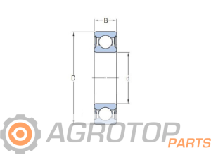 Łożysko Kulkowe 6206 2RS ZVL